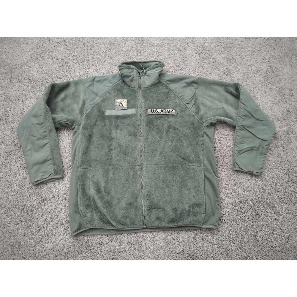 US Army ECWCS Gen III Fleece Jacket Mens Large Regular Green‎ Cold Weather NSN